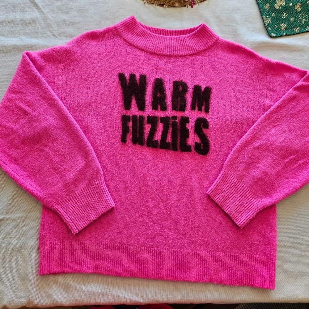 a new day Hot Pink Warm Fuzzies Sweater, Size L